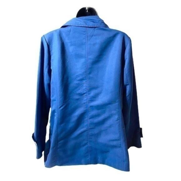 Dennis by Dennis Basso Navy Blue Zip Up Tusk Button Jacket Women’s size medium - Picture 3 of 5